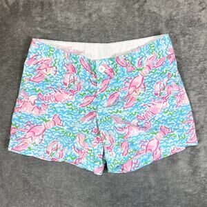 Lilly Pulitzer Callahan Shorts Lobster Print Size 4 Preppy Resort Nautical Coast